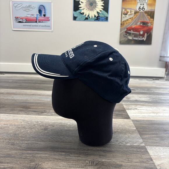 Vintage New York Yankees MLB Blue Mens‎ OS Script Strapback Sports Baseball Cap - Picture 2 of 7